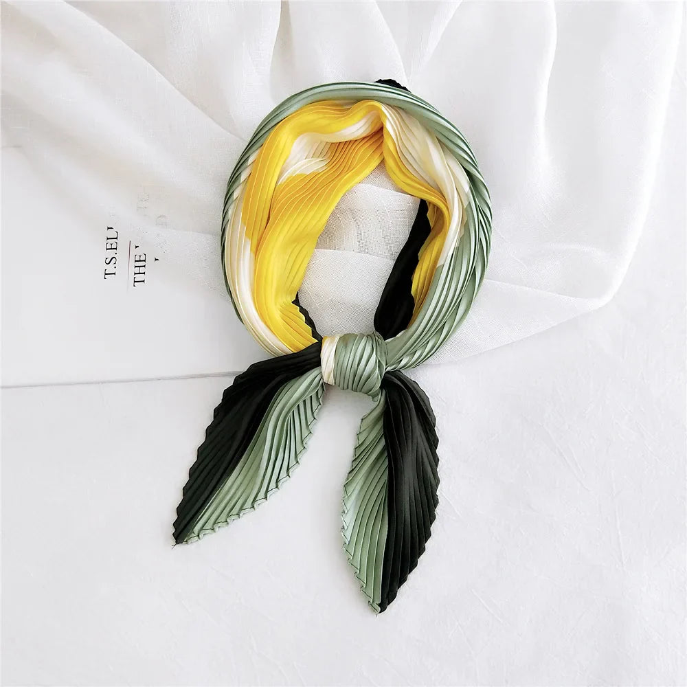 silk scarf women luxury ladies small head scarf