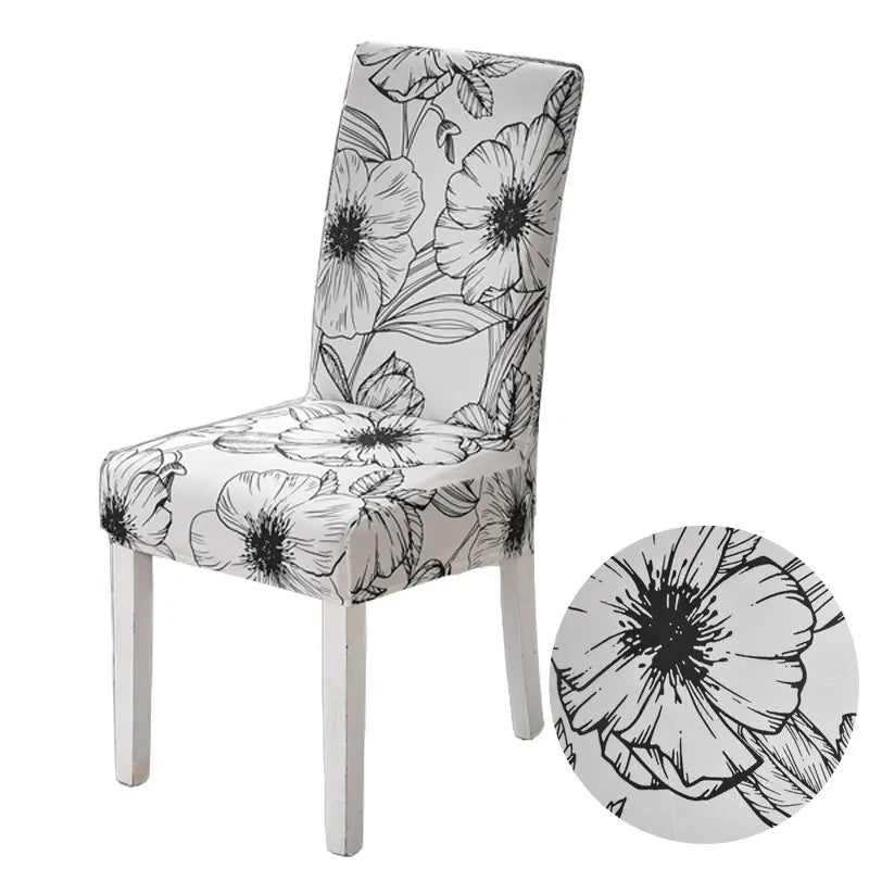 floral chair covers spandex elastic for dining room