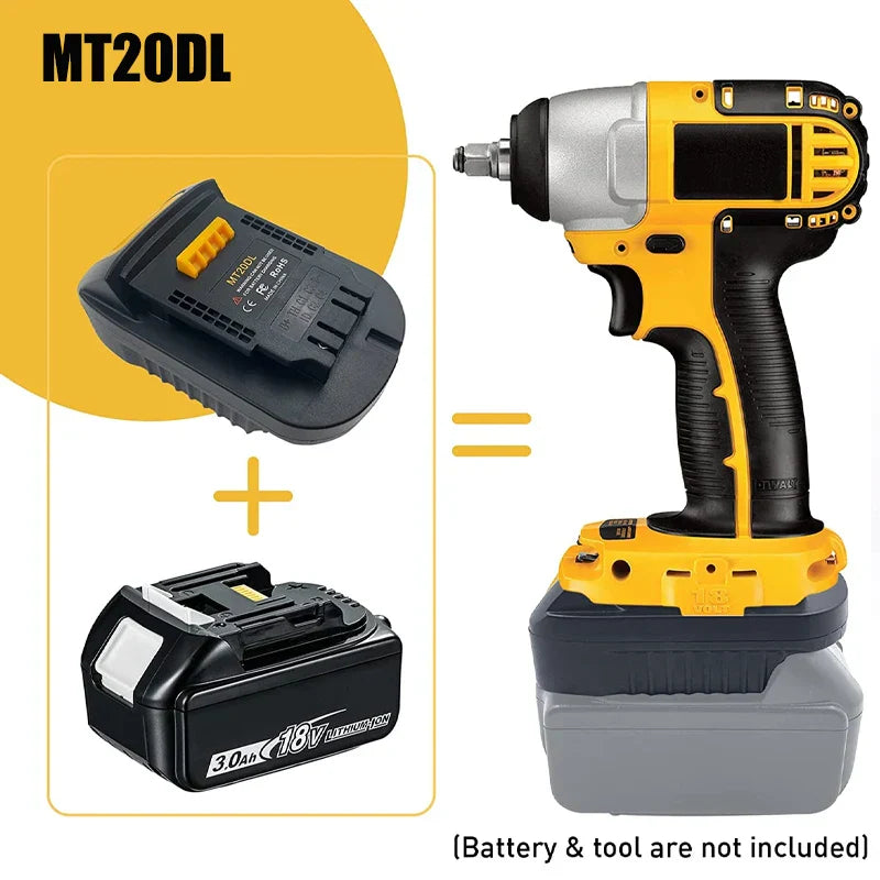 BS18DL MIL18DL Battery Adapter Converter for MakitaBoschMilwaukee 18V