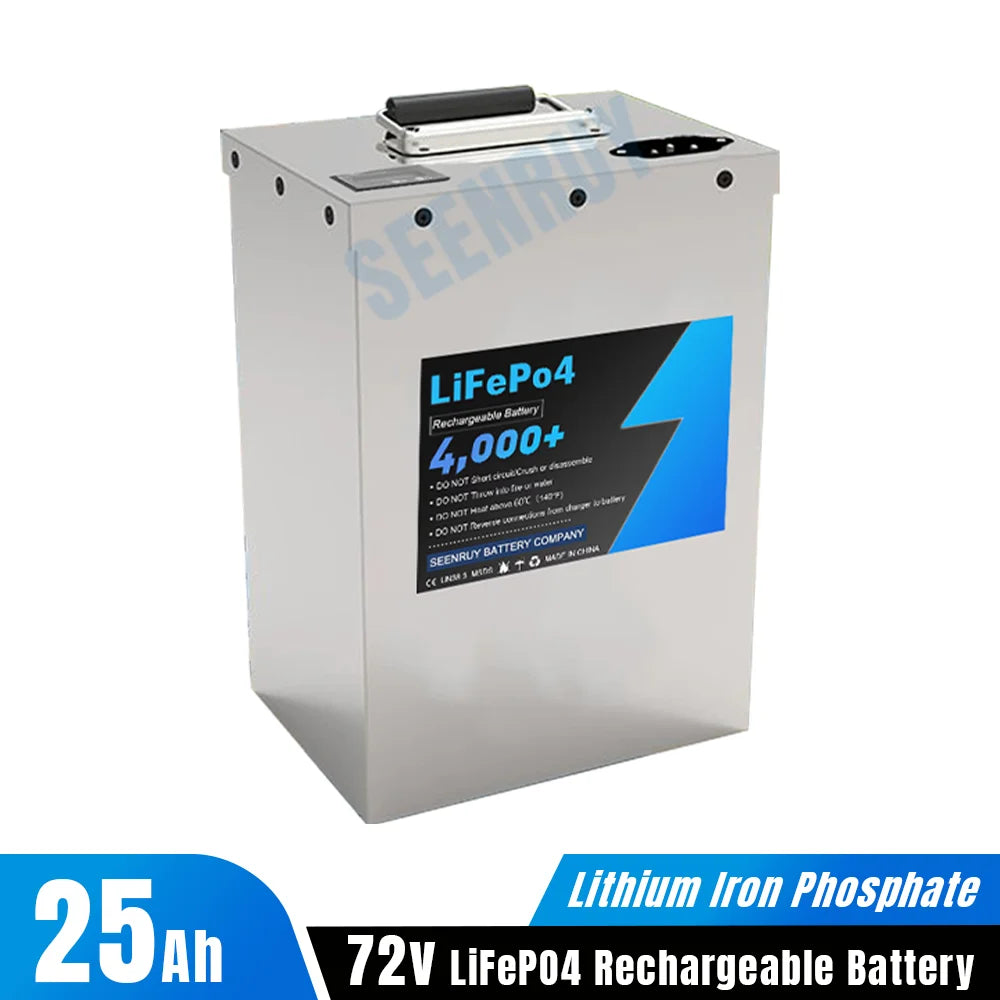 72V 25Ah Lifepo4 Battery Pack Built-in 30A BMS