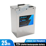 72V 25Ah Lifepo4 Battery Pack Built-in 30A BMS