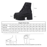 Gdgydh Women's Black Platform Boots Comfy Round Toe