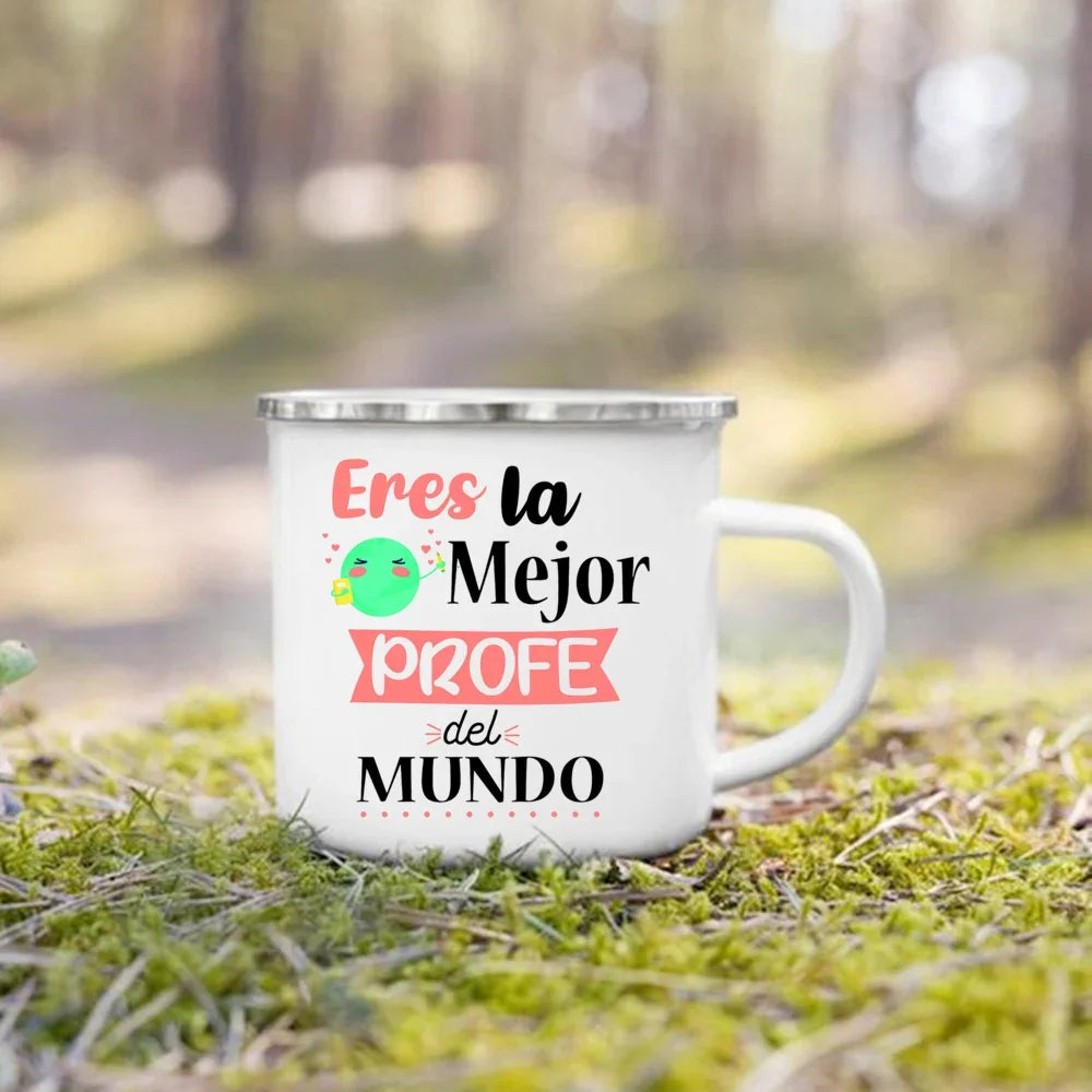 Spanish Print Mug Coffee Tea Cups Drinks Water