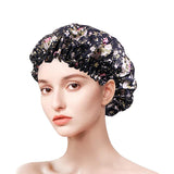 Women Satin Bonnets Printed Floral Edge Nightcap Fashion