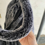 5m Natural Rabbit Fur Ribbon Tapes Frost Color