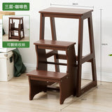 Solid Pine Wood High Stools Kitchen Multifunctional Step