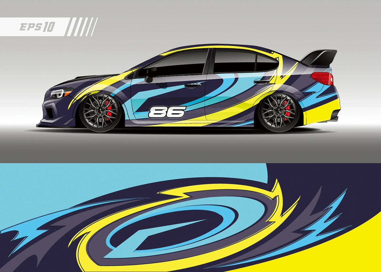 Colorful Stitching Full Body Racing RV Graphic Decals Vinyl Wrap Camo Custom Size Color Changing DIY Car Full Wrap 300*60cm