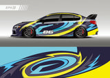 Colorful Stitching Full Body Racing RV Graphic Decals Vinyl Wrap Camo Custom Size Color Changing DIY Car Full Wrap 300*60cm