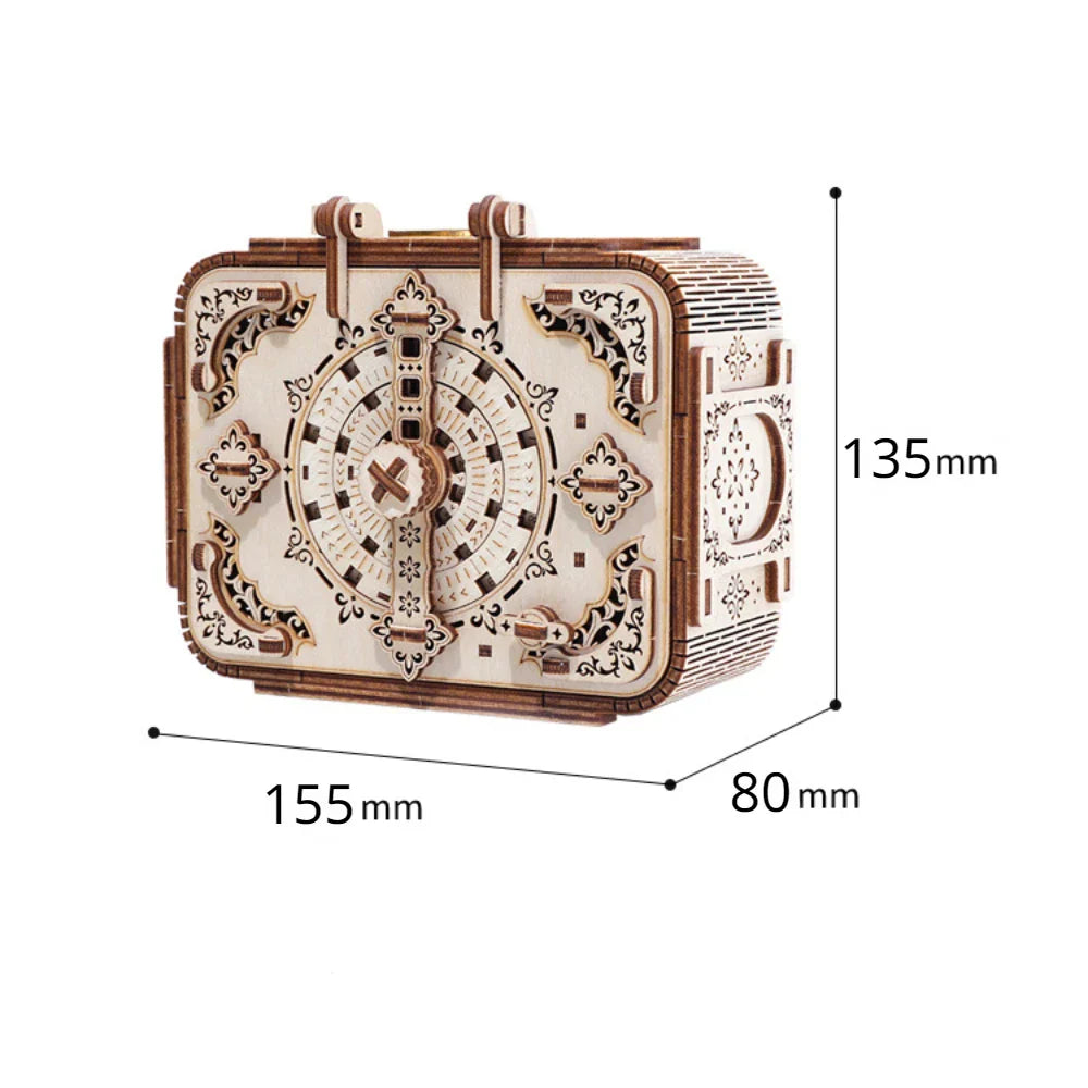 3d Wooden Jewelry Music Box Mechanical Puzzle Assemble