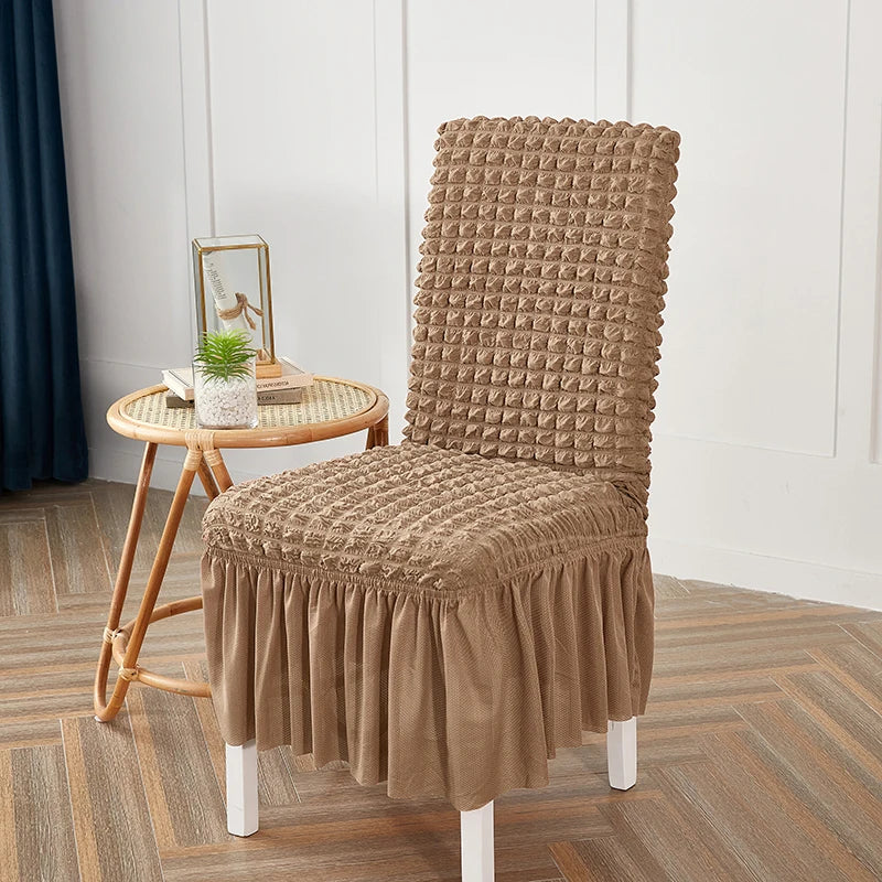 high quality Seersucker chair cover for dining room