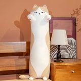 1PC 90~130cm Long Giant Cats Plush Toy Cylidrical