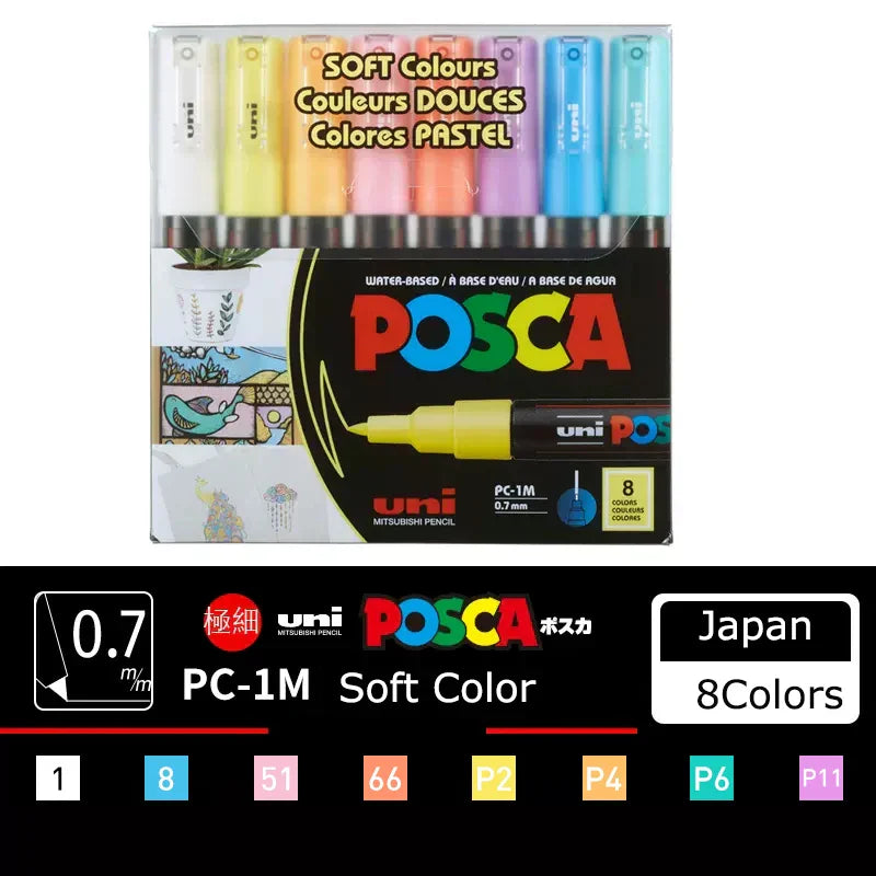 Japan Posca Marker Pen Set Non-Toxic Utilies Escolares