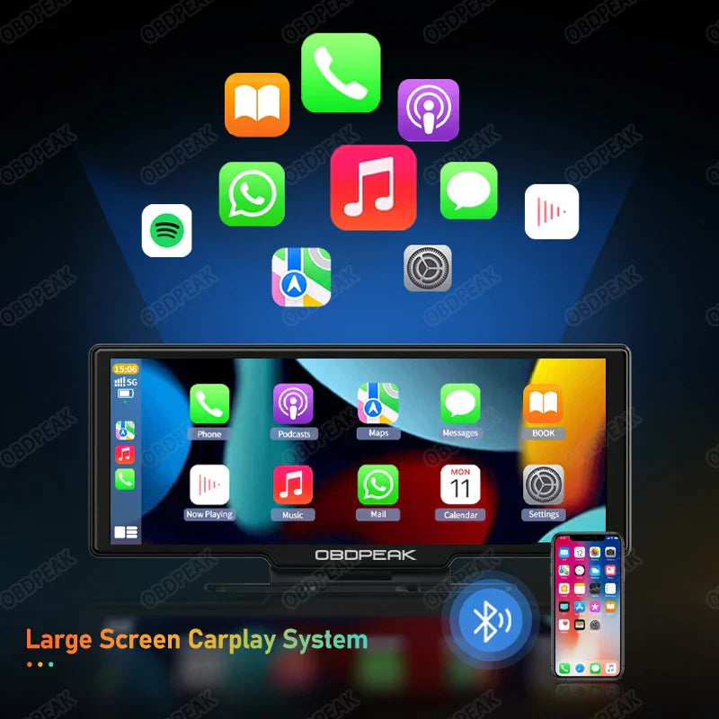 10.26" Dash Cam Rearview Camera Wifi Carplay &