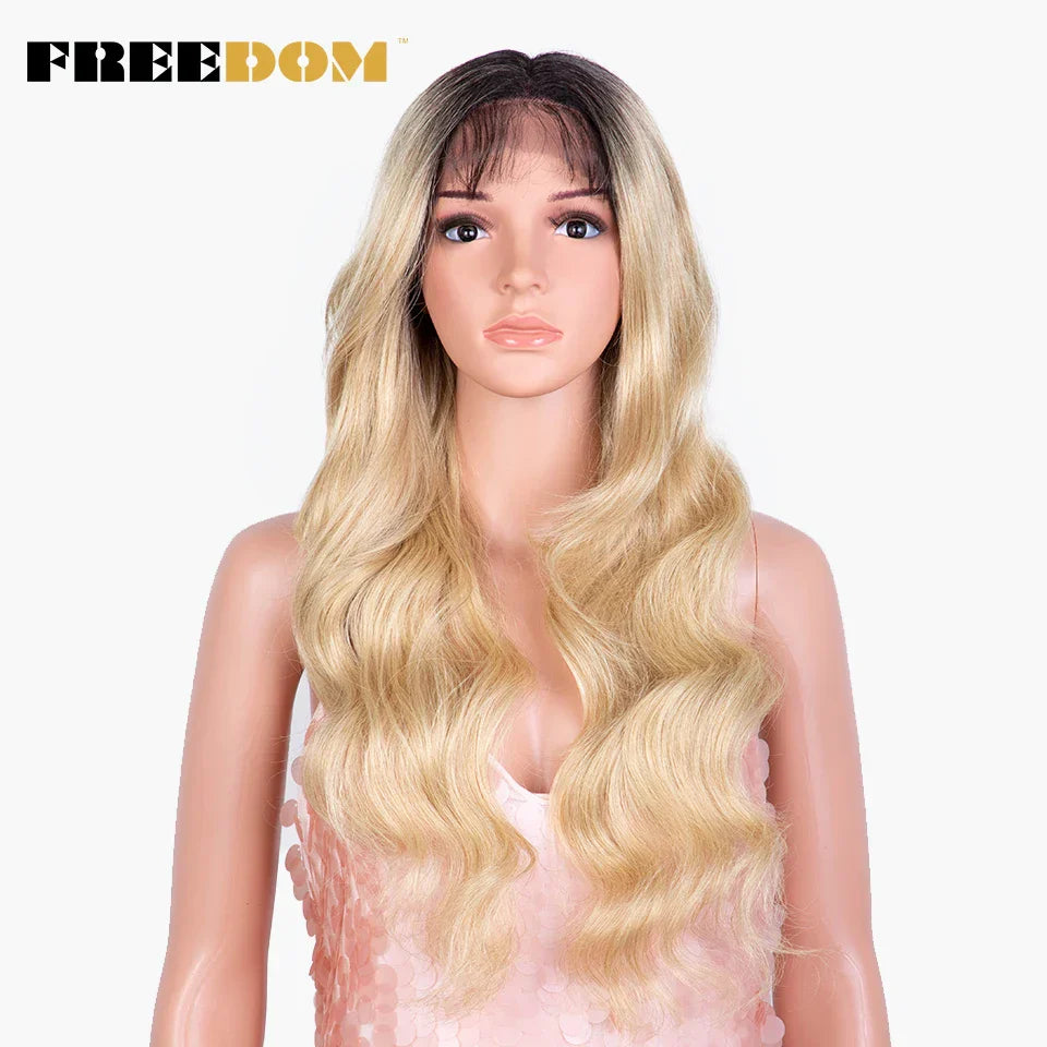 FREEDOM Synthetic Lace Front Wigs Body Wave Ombre