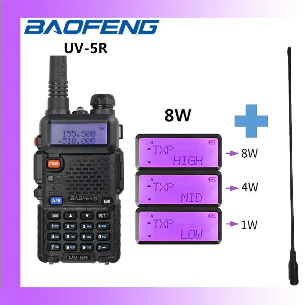 2023 Baofeng UV-5R 5W/8W Walkie Talkie Long Range