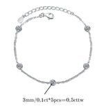 TBCYD 3mm 0.5cttw D Color VVS1 Moissanite Bracelet