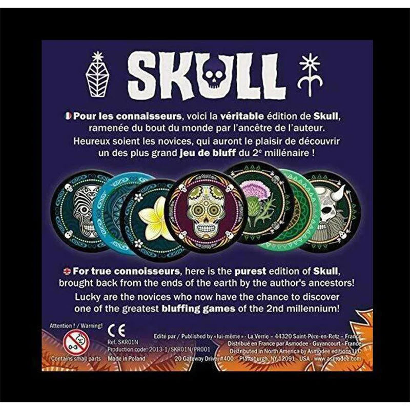 Flower Skull-Skull King card game All English family