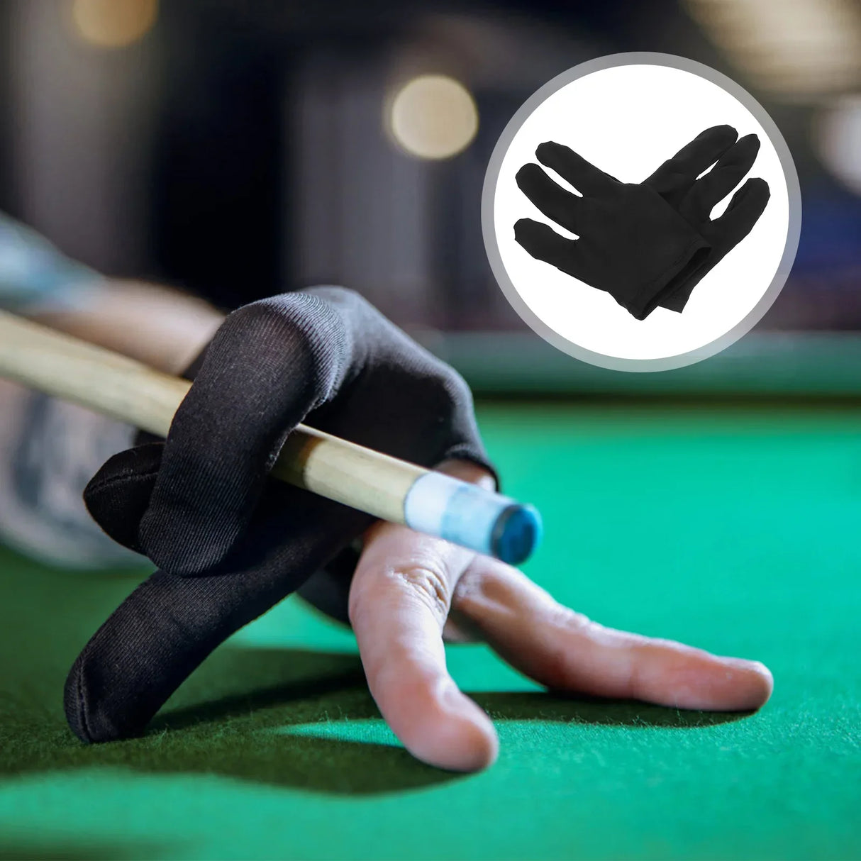 12 Pcs Snooker Glove Billiard Cue Three Finger