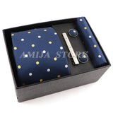 Men's Tie Gift Box With Neckties Handkerchiefs Cufflinks