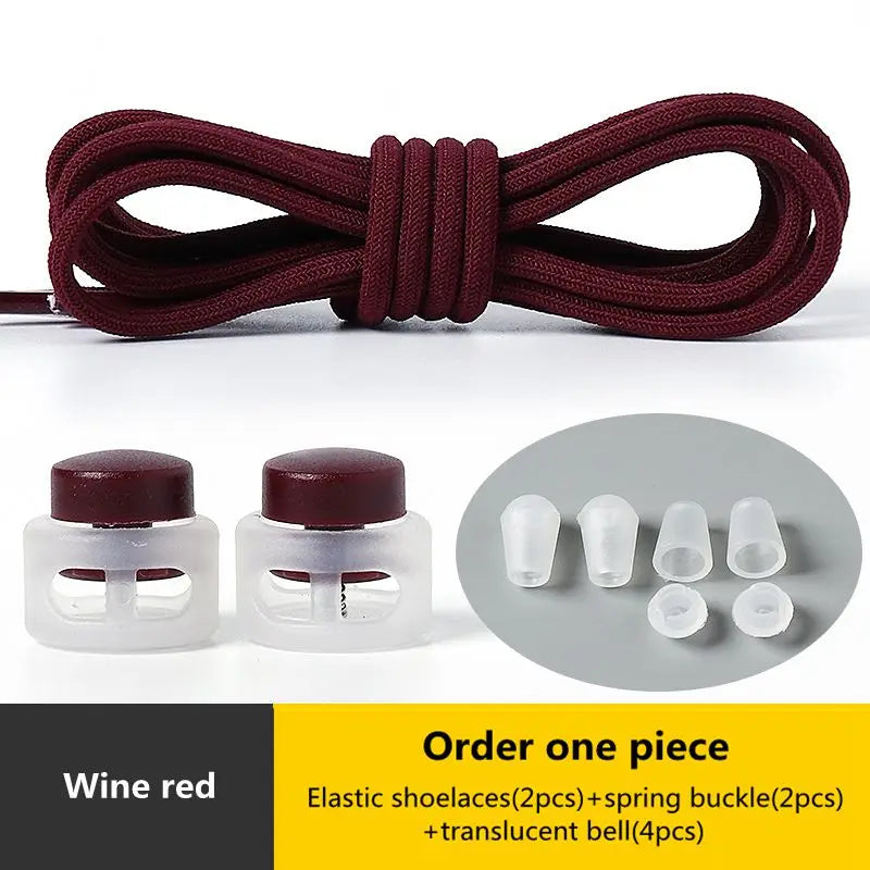 No Tie Shoelace Elastic Round Lock Shoe Laces