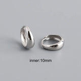 CCFJOYAS Punk Rock 6/7/8/9/10mm 925 Sterling Silver Round