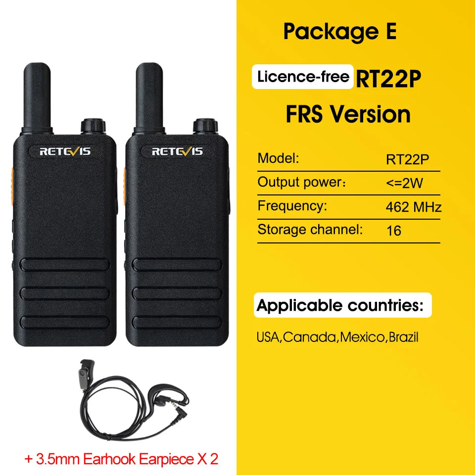 15mm Ultra-thin Mini Walkie Talkie Retevis RT622P Type