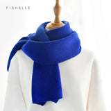 luxury cashmere knitted scarves solid color women or