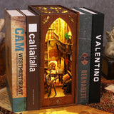 DIY miniature doll house book corner set 3D