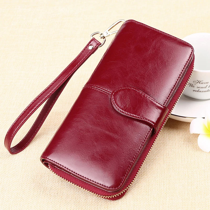 2024 Women's Genuine Leather Long Wallet