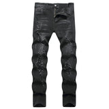 Fashion Street Style Ripped Skinny Jeans Men Vintage