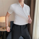 Men Short sleeve Shirt 2023 Summer New Thin