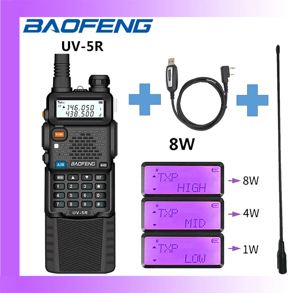 2023 Baofeng UV-5R 5W/8W Walkie Talkie Long Range