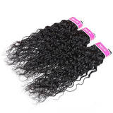 Water Wave Human Hair Bundles With 4x4 Lace