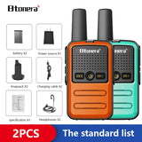 Btoera 2 Pcs Mini Walkie Talkie PMR 446