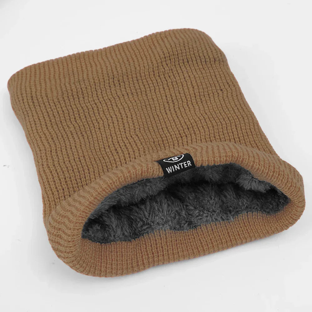 Solid Winter Plush Muffler Woolen Knitting for Women