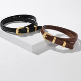 105cm Female Fashion Belt Simple Metal Buckle Belt