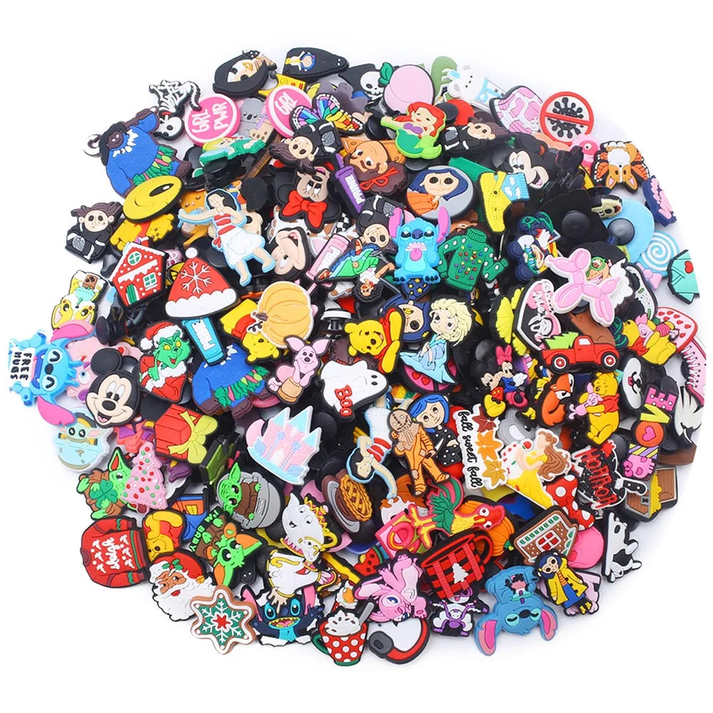 5103050100Pcs Hybrid Classic Cartoon Shoes Charms Decoration Fit