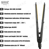 QXXZ 2023 New Hair Straightener Professional Iron Steam