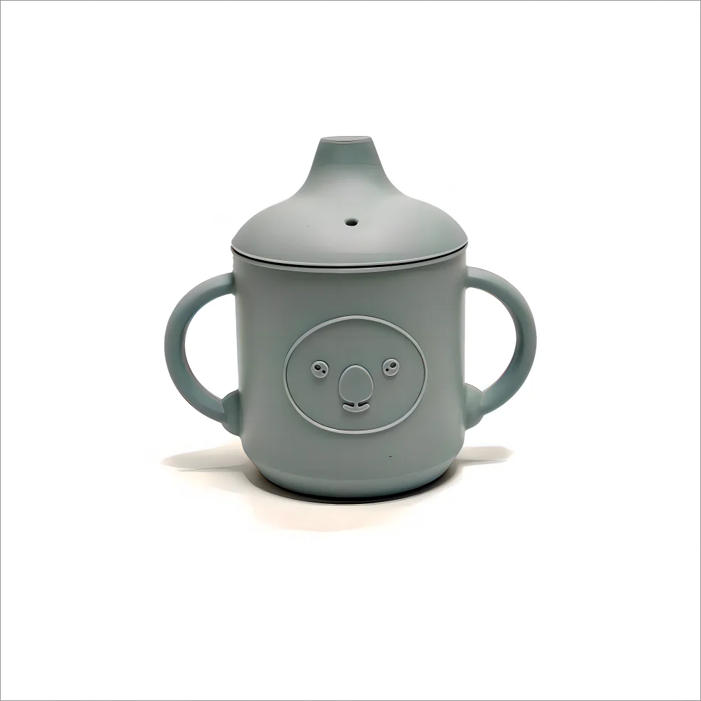 Children's Silicone Cup with Lid Learning Drinking Cup