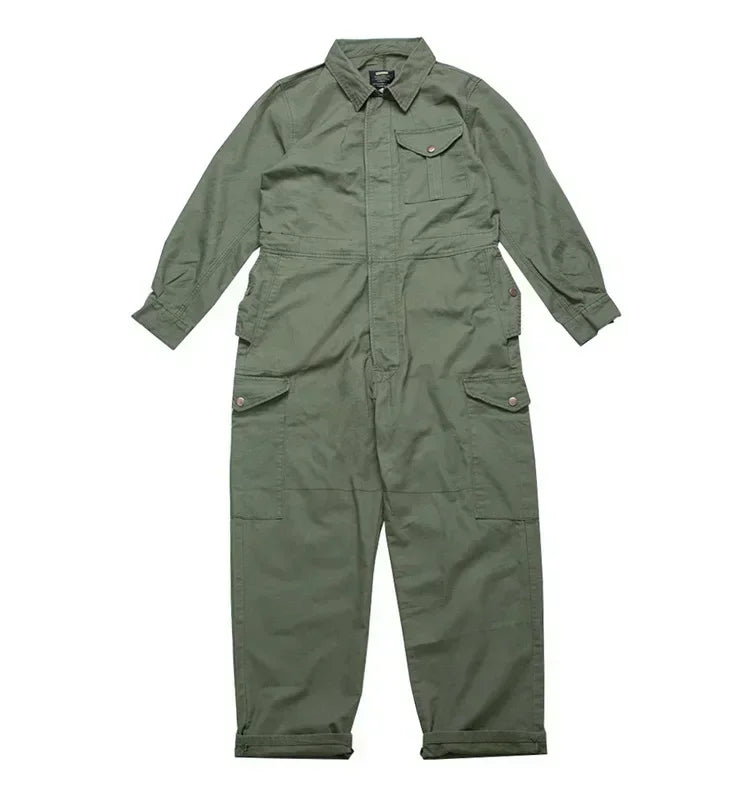 Men Clothing American Style Multi Pocket Overalls Men's