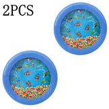 2PCS Kid Child Ocean Wave Bead Drum Gentle