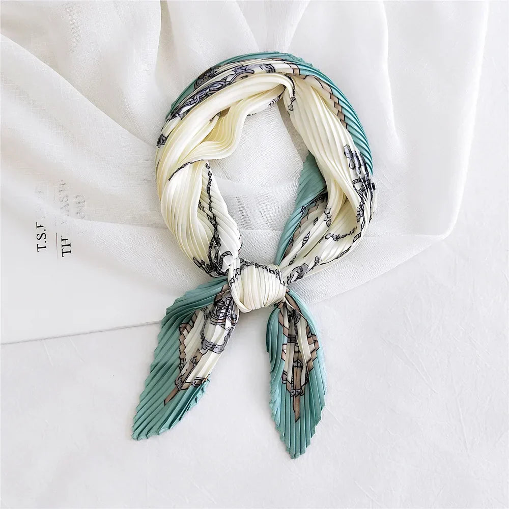 silk scarf women luxury ladies small head scarf