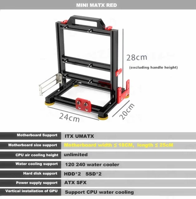 Open PC Gamer Cabinets,DIY ITX MATX ATX Case