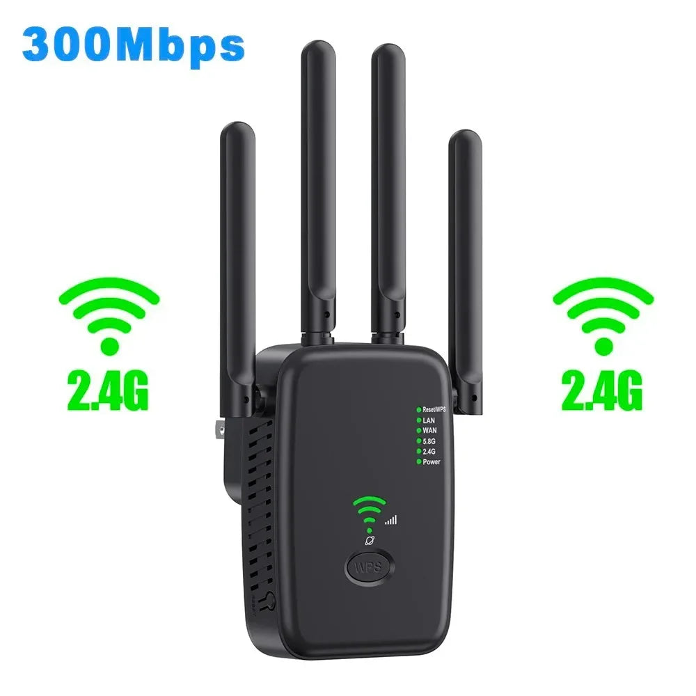 1200Mbps Wireless WiFi Repeater Wifi Signal Booster Dual-Band