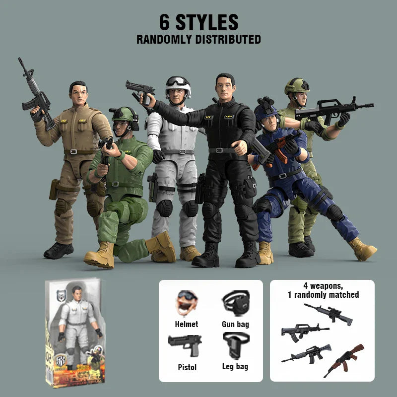 1:9 Soldier Model Toy 15 Joints Movable Free