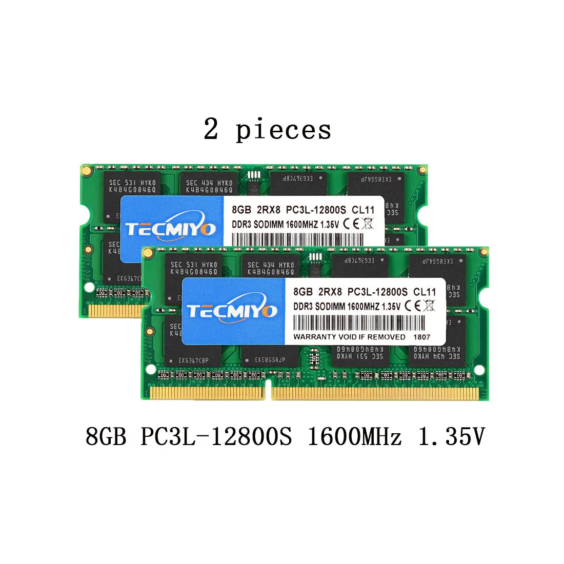 Tecmiyo Laptop RAM 16GB ( 2X 8GB )