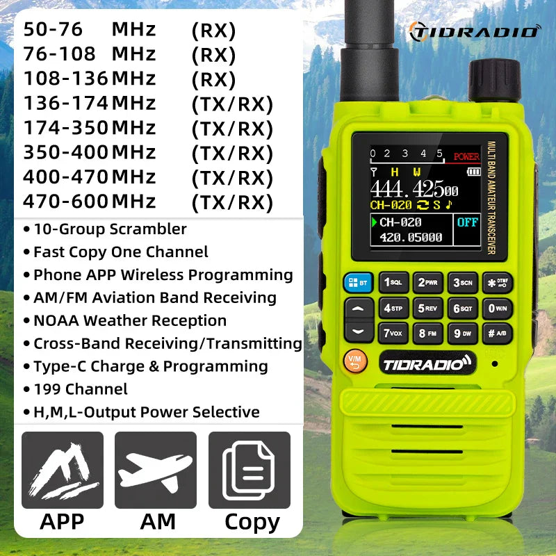 TIDRADIO H3 Walkie Talkie Phone APP Wireless Programming