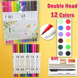168 Color Marker Pen Set Manga Double-Headed Comic