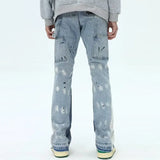 2024 Kanye Painting Patch Baggy Stacked Jeans Y2K