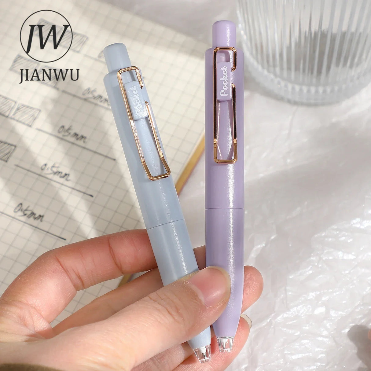 JIANWU 5 Pcs/set Kawaii 0.5mm Black Pangdundun Pocket